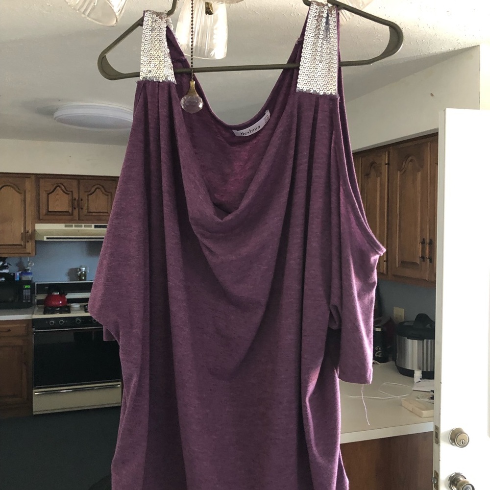 Plus Size Cold Shoulder Top